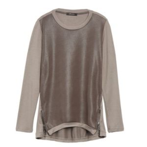 Laila Jayde Harrisen Faux Leather Pullover